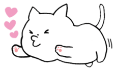 White cute cat sticker #4636899