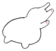 White cute cat sticker #4636901