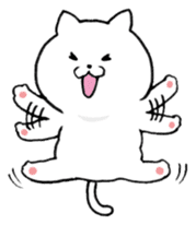 White cute cat sticker #4636902