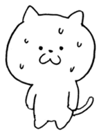 White cute cat sticker #4636904