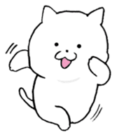 White cute cat sticker #4636905