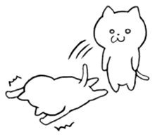 White cute cat sticker #4636907