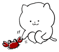 White cute cat sticker #4636909