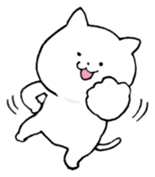 White cute cat sticker #4636910