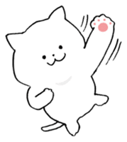 White cute cat sticker #4636912