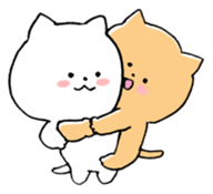 White cute cat sticker #4636914