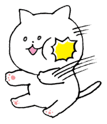 White cute cat sticker #4636916