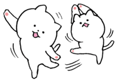 White cute cat sticker #4636917