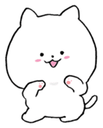 White cute cat sticker #4636919