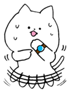 White cute cat sticker #4636922