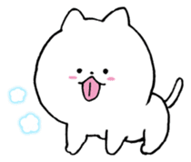White cute cat sticker #4636923