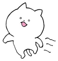 White cute cat sticker #4636926