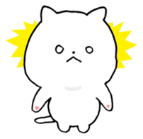 White cute cat sticker #4636927