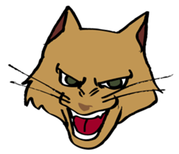 The master and the cat. sticker #4637739