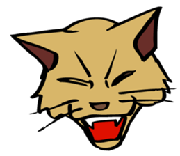 The master and the cat. sticker #4637745