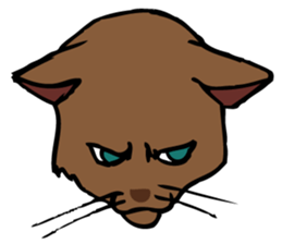 The master and the cat. sticker #4637747