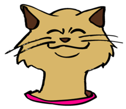 The master and the cat. sticker #4637749