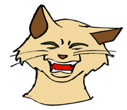 The master and the cat. sticker #4637753