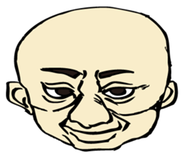 The master and the cat. sticker #4637762