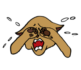 The master and the cat. sticker #4637767