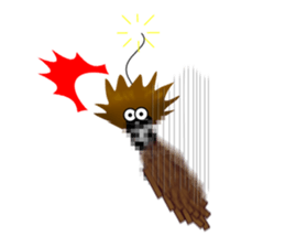 Funny bagworm. sticker #4638132