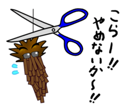 Funny bagworm. sticker #4638136