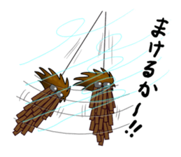 Funny bagworm. sticker #4638137