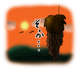 Funny bagworm. sticker #4638144