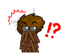 Funny bagworm. sticker #4638151