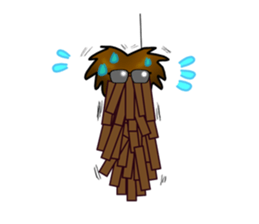 Funny bagworm. sticker #4638153