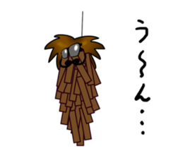 Funny bagworm. sticker #4638158