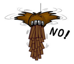 Funny bagworm. sticker #4638165