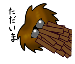 Funny bagworm. sticker #4638167