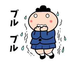 High school girls of the funny hairstyle sticker #4639175