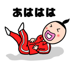 High school girls of the funny hairstyle sticker #4639194