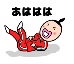 High school girls of the funny hairstyle sticker #4639194