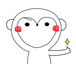 White monkey sticker #4639533