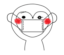 White monkey sticker #4639544