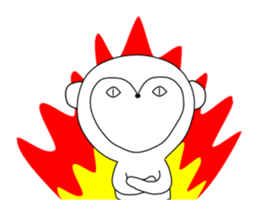 White monkey sticker #4639545