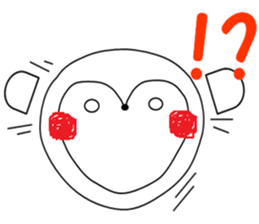 White monkey sticker #4639551