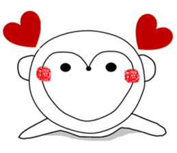 White monkey sticker #4639557