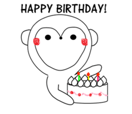 White monkey sticker #4639563