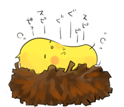 PUN circle of a chick sticker #4641289