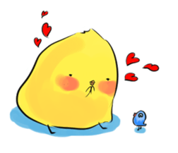 PUN circle of a chick sticker #4641317