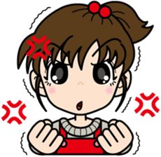 Vigorous girl "Yui-chan" sticker #4642105
