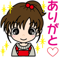 Vigorous girl "Yui-chan" sticker #4642116