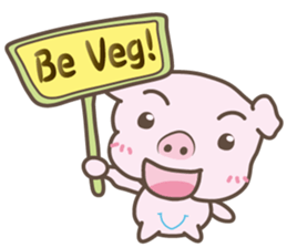 Hi Vegan -Happy Animal Planet- Greetings sticker #4642549