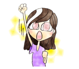 a girl in purple sticker #4645448