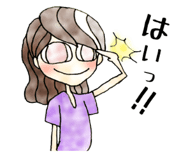 a girl in purple sticker #4645449