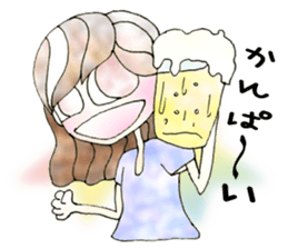 a girl in purple sticker #4645455